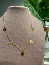 Load image into Gallery viewer, Gold Disc necklace on 18k gold plated sterling silver chain
